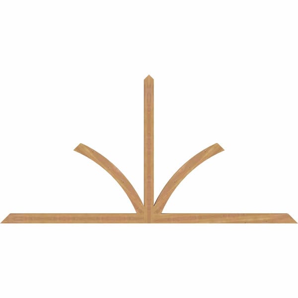Ekena Millwork Richland Timber Gable Bracket, Western Red Cedar, 108"W x 54"H x 3 1/2"D x 3 1/2"F, 12/12 Pitch GBW108X54X0404RIC00SWR - main